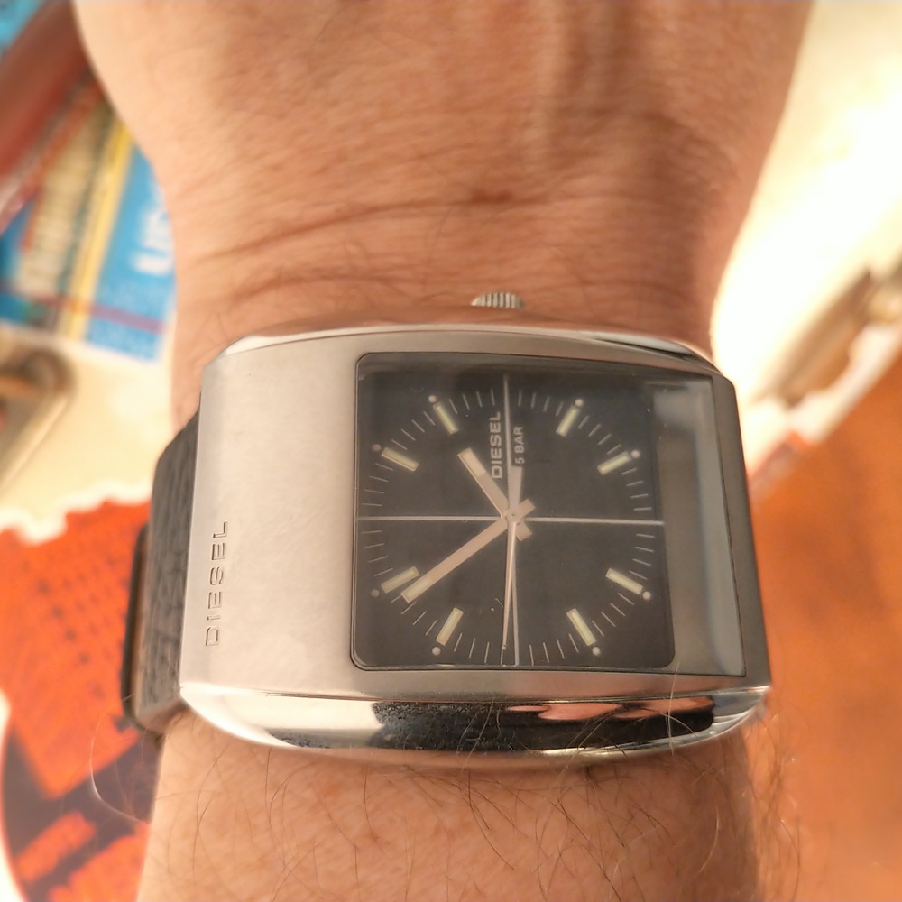 Diesel men's watch with leather band
